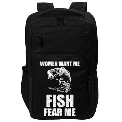 Fish Want Me, Women Fear Me Meme Impact Tech Backpack