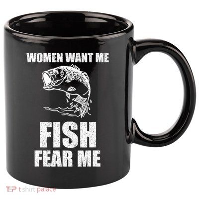 Fish Want Me, Women Fear Me Meme 11oz C Handle Ceramic Mug