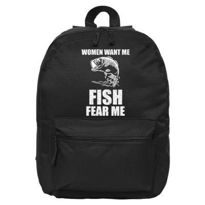 Fish Want Me, Women Fear Me Meme 16 in Basic Backpack
