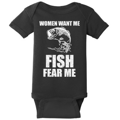Fish Want Me, Women Fear Me Meme Baby Bodysuit