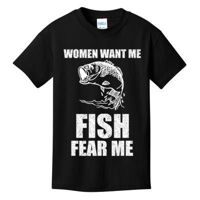 Fish Want Me, Women Fear Me Meme Kids T-Shirt