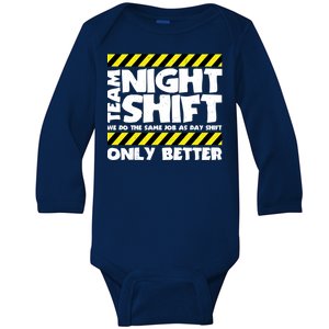 Funny Work Meme Gift Team Night Shift Gift Funny Factory Worker Cute Gift Baby Long Sleeve Bodysuit