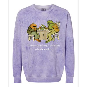 Funny We Must Stop Eating Cried Toad As He Ate Another Colorblast Crewneck Sweatshirt