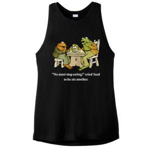 Funny We Must Stop Eating Cried Toad As He Ate Another Ladies PosiCharge Tri-Blend Wicking Tank