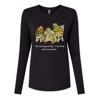 Funny We Must Stop Eating Cried Toad As He Ate Another Womens Cotton Relaxed Long Sleeve T-Shirt