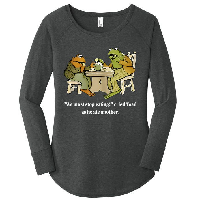 Funny We Must Stop Eating Cried Toad As He Ate Another Women's Perfect Tri Tunic Long Sleeve Shirt