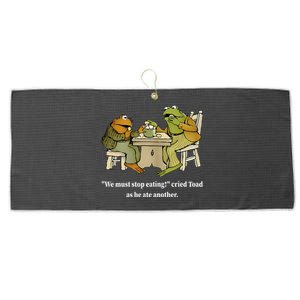 Funny We Must Stop Eating Cried Toad As He Ate Another Large Microfiber Waffle Golf Towel