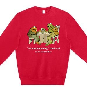 Funny We Must Stop Eating Cried Toad As He Ate Another Premium Crewneck Sweatshirt