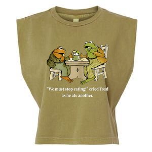 Funny We Must Stop Eating Cried Toad As He Ate Another Garment-Dyed Women's Muscle Tee