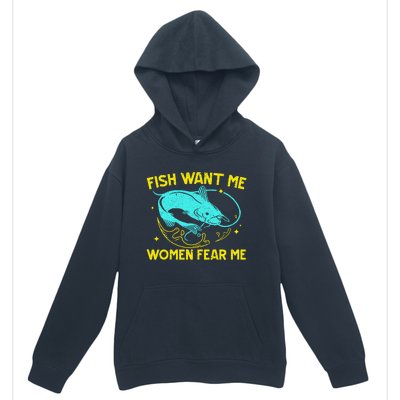 Fish Want Me Women Fear Me Fisherman Fish Catcher Fishing Urban Pullover Hoodie