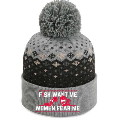 Fish Want Me, Women Fear Me The Baniff Cuffed Pom Beanie