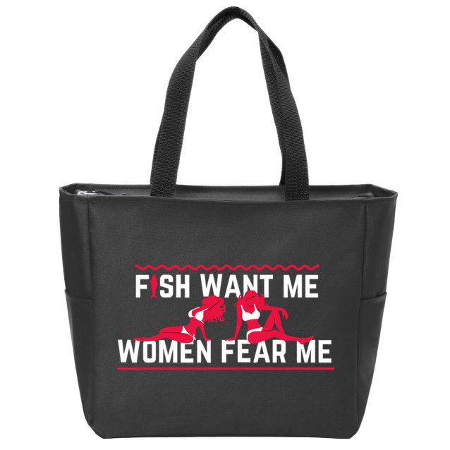 Fish Want Me, Women Fear Me Zip Tote Bag