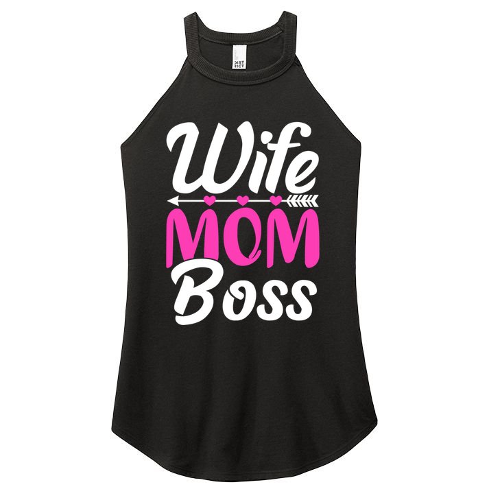 Funny Wife Mom Boss MotherS Day Gift Women's Perfect Tri Rocker Tank