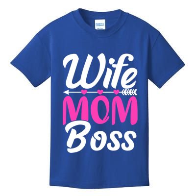 Funny Wife Mom Boss MotherS Day Gift Kids T-Shirt