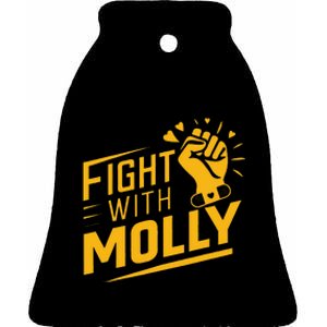 Fight With Molly Stem Cell Cancer Warrior Ceramic Bell Ornament