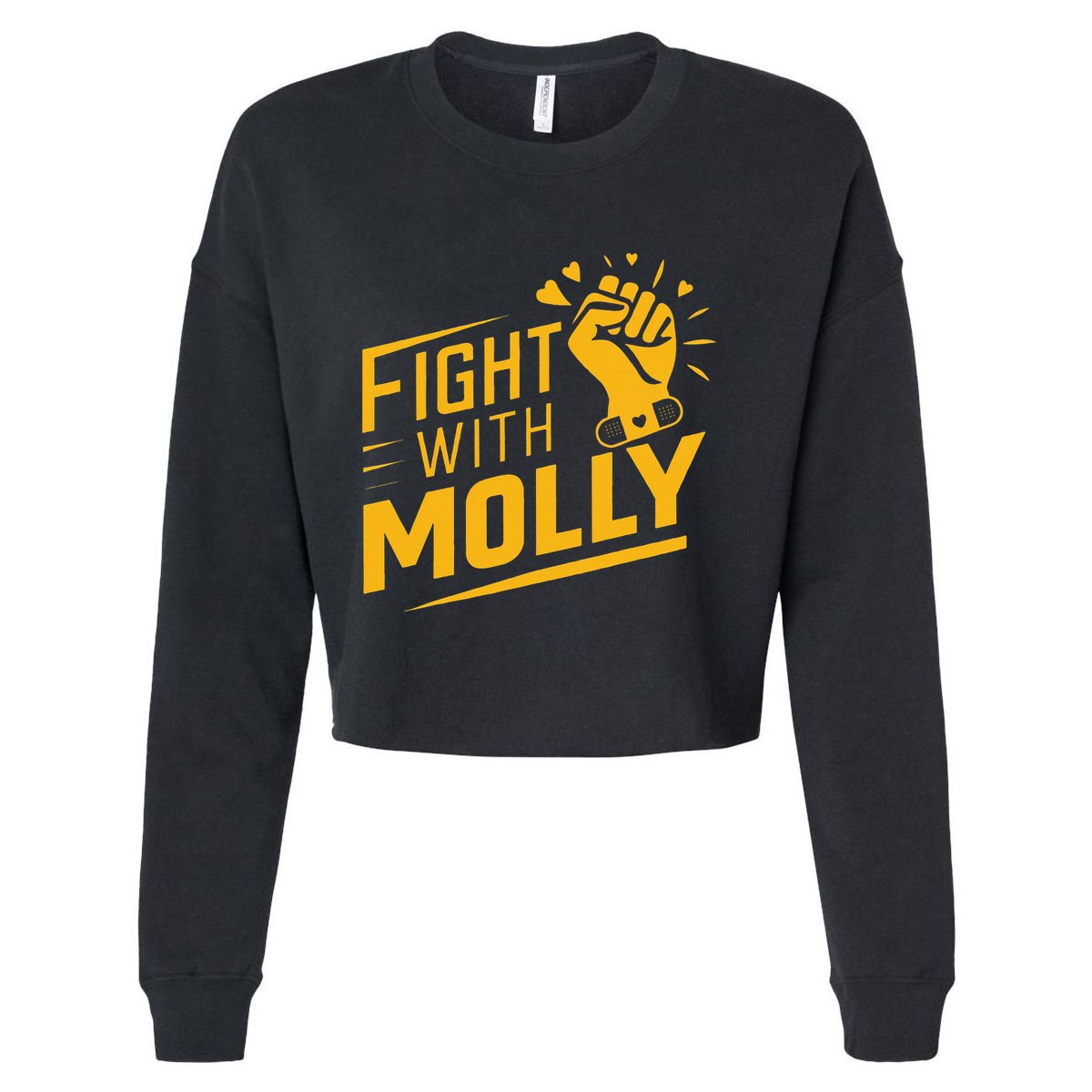 Fight With Molly Stem Cell Cancer Warrior Cropped Pullover Crew