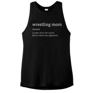 Funny Wrestling Mom Definition Wrestler Wrestling Fans Ladies PosiCharge Tri-Blend Wicking Tank