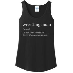 Funny Wrestling Mom Definition Wrestler Wrestling Fans Ladies Essential Tank