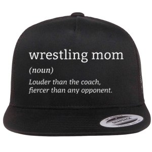 Funny Wrestling Mom Definition Wrestler Wrestling Fans Flat Bill Trucker Hat