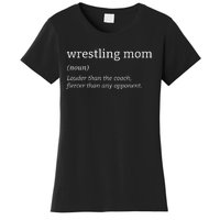 Funny Wrestling Mom Definition Wrestler Wrestling Fans Women's T-Shirt