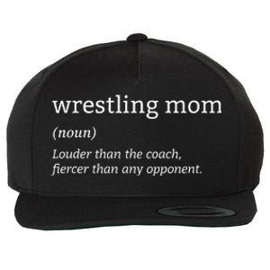 Funny Wrestling Mom Definition Wrestler Wrestling Fans Wool Snapback Cap