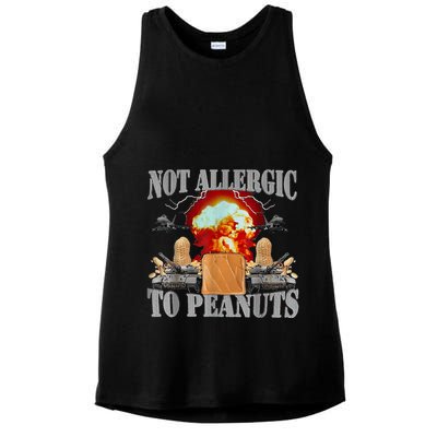 Funny Weird Meme Not Allergic To Peanut Cursed Peanut Butter Ladies PosiCharge Tri-Blend Wicking Tank