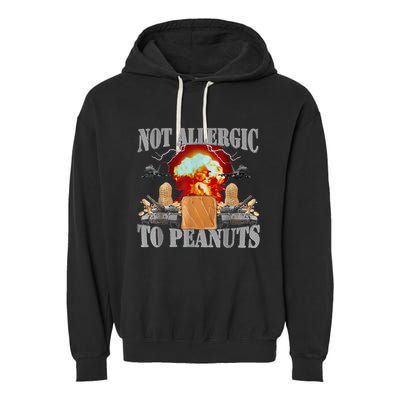 Funny Weird Meme Not Allergic To Peanut Cursed Peanut Butter Garment-Dyed Fleece Hoodie
