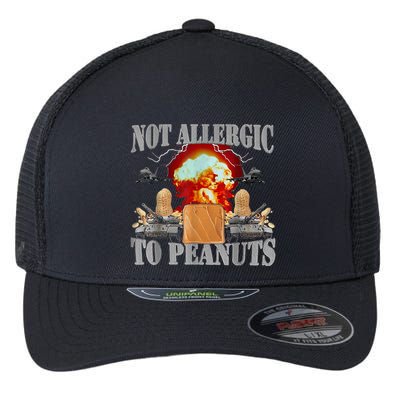 Funny Weird Meme Not Allergic To Peanut Cursed Peanut Butter Flexfit Unipanel Trucker Cap