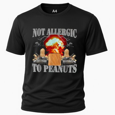 Funny Weird Meme Not Allergic To Peanut Cursed Peanut Butter Performance Shirt