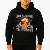 Funny Weird Meme Not Allergic To Peanut Cursed Peanut Butter Hoodie