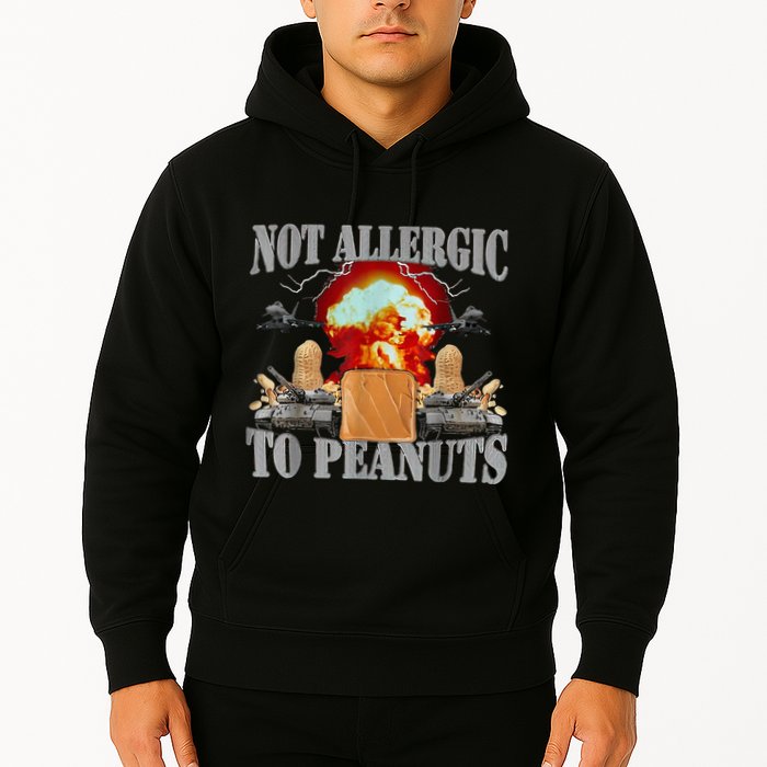 Funny Weird Meme Not Allergic To Peanut Cursed Peanut Butter Hoodie