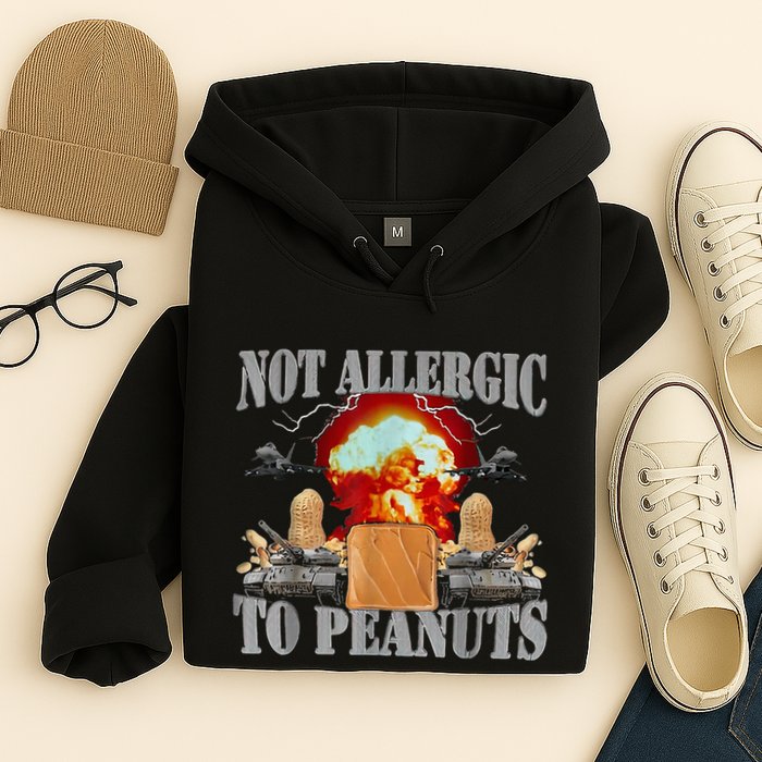 Funny Weird Meme Not Allergic To Peanut Cursed Peanut Butter Hoodie