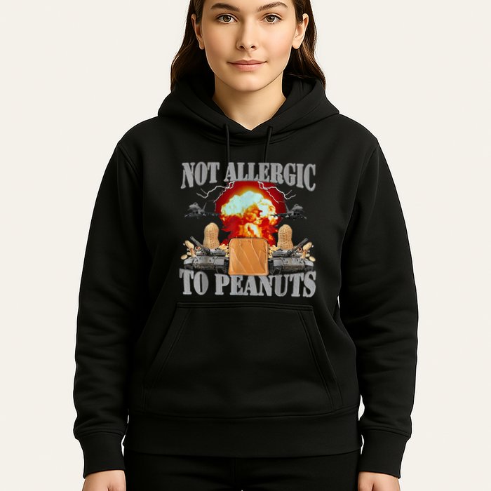 Funny Weird Meme Not Allergic To Peanut Cursed Peanut Butter Hoodie