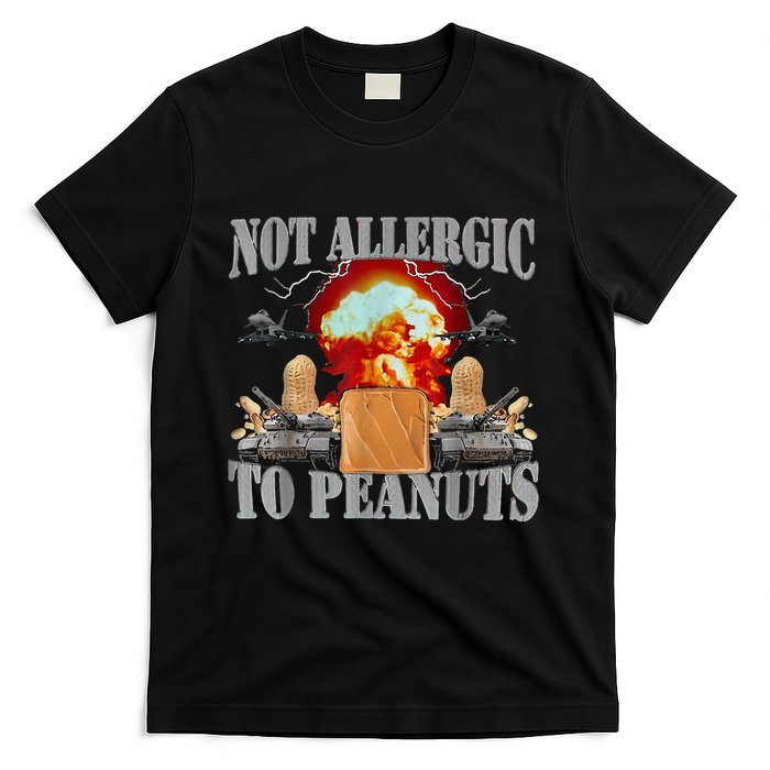 Funny Weird Meme Not Allergic To Peanut Cursed Peanut Butter T-Shirt
