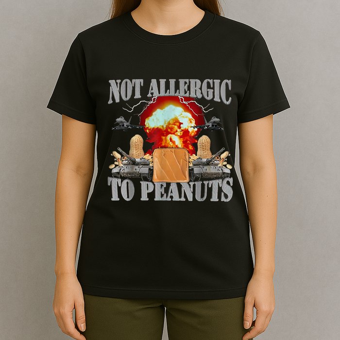 Funny Weird Meme Not Allergic To Peanut Cursed Peanut Butter T-Shirt