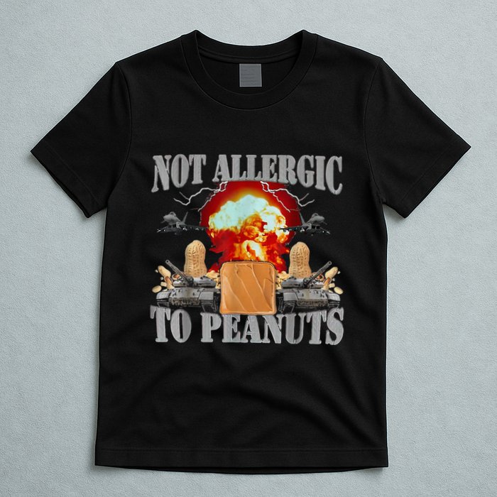 Funny Weird Meme Not Allergic To Peanut Cursed Peanut Butter T-Shirt