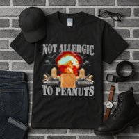 Funny Weird Meme Not Allergic To Peanut Cursed Peanut Butter Tall T-Shirt