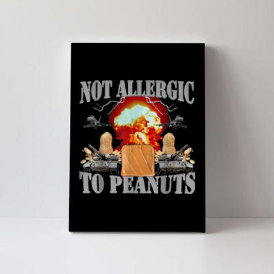 Funny Weird Meme Not Allergic To Peanut Cursed Peanut Butter Canvas