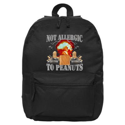 Funny Weird Meme Not Allergic To Peanut Cursed Peanut Butter 16 in Basic Backpack