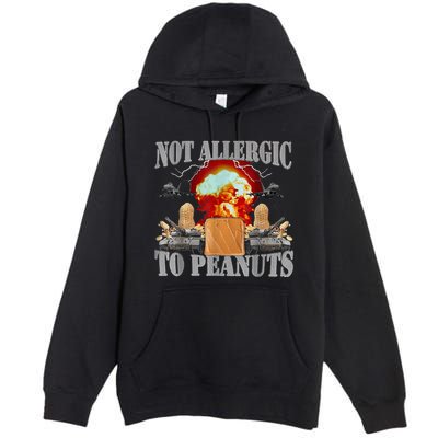 Funny Weird Meme Not Allergic To Peanut Cursed Peanut Butter Premium Pullover Hoodie