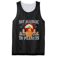 Funny Weird Meme Not Allergic To Peanut Cursed Peanut Butter Mesh Reversible Basketball Jersey Tank