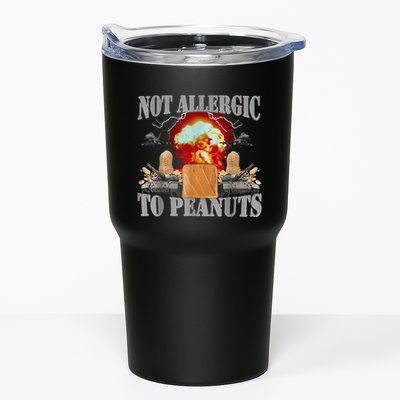 Funny Weird Meme Not Allergic To Peanut Cursed Peanut Butter Tumbler