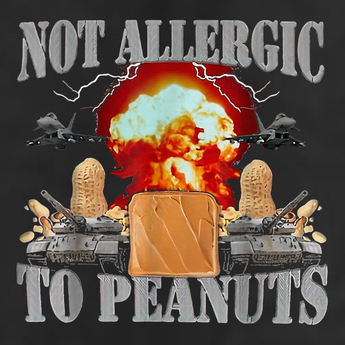 Funny Weird Meme Not Allergic To Peanut Cursed Peanut Butter 25L Jumbo Tote