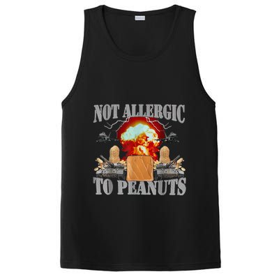 Funny Weird Meme Not Allergic To Peanut Cursed Peanut Butter PosiCharge Competitor Tank