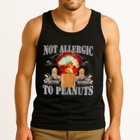 Funny Weird Meme Not Allergic To Peanut Cursed Peanut Butter Tank Top