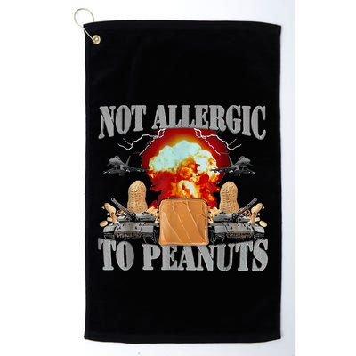 Funny Weird Meme Not Allergic To Peanut Cursed Peanut Butter Golf Towel