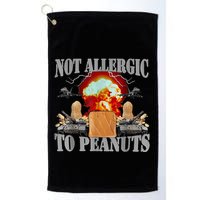 Funny Weird Meme Not Allergic To Peanut Cursed Peanut Butter Golf Towel