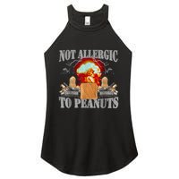 Funny Weird Meme Not Allergic To Peanut Cursed Peanut Butter Women's Perfect Tri Rocker Tank