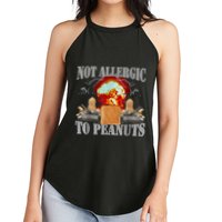 Funny Weird Meme Not Allergic To Peanut Cursed Peanut Butter Women's Perfect Tri Rocker Tank