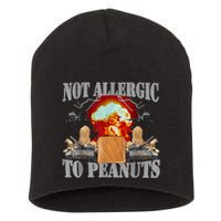 Funny Weird Meme Not Allergic To Peanut Cursed Peanut Butter Short Acrylic Beanie